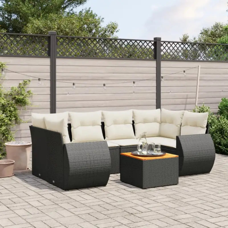 Loungebank tuinset met grijs materiaal en gepoedercoat staal afmetingen - Zwart en crème - Tuinsets