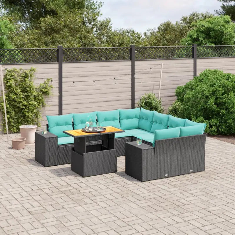 Loungebank van grijs materiaal met gepoedercoat staal afmetingen - Zwart / zonder opbergruimte - Tuinsets