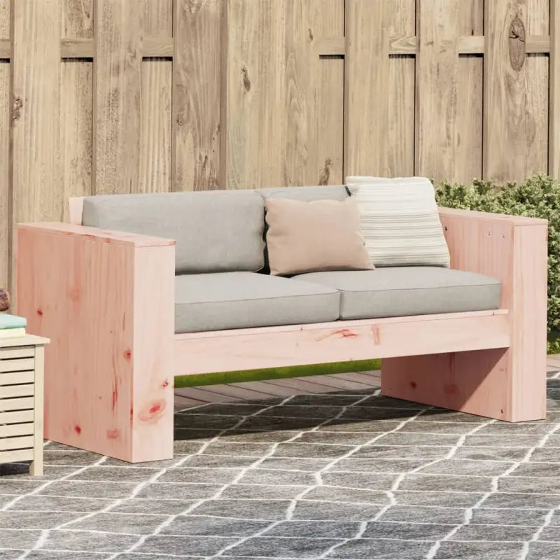 Loungebank van massief grenenhout voor tuin en terras - Natuurlijk douglashout / 134 x 60 x 62 cm / 1 - Loungebanken