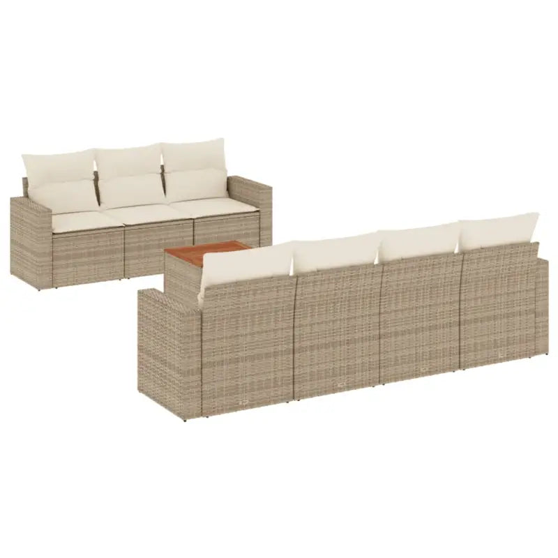 Loungebank van poly rattan en gepoedercoat staal voor tuin of terras - Tuinsets