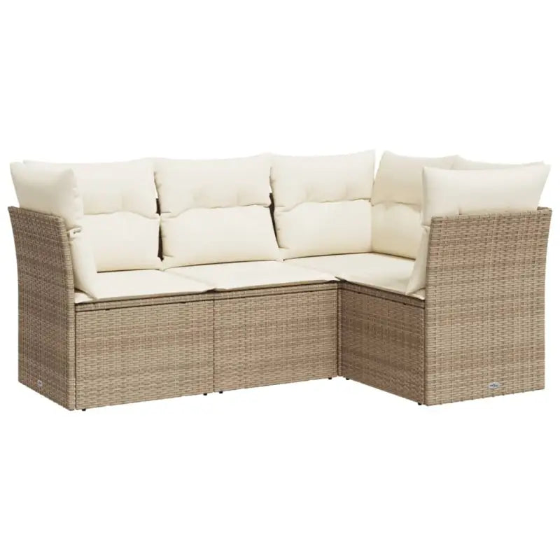 Loungebank van poly rattan met comfortabele zitervaring en gepoedercoat staal - Tuinsets