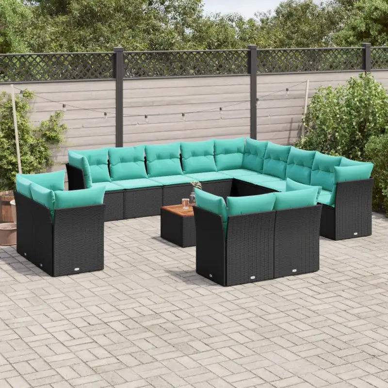 Loungebank van poly rattan met gepoedercoat staal afmetingen voor tuin en terras - Tuinsets