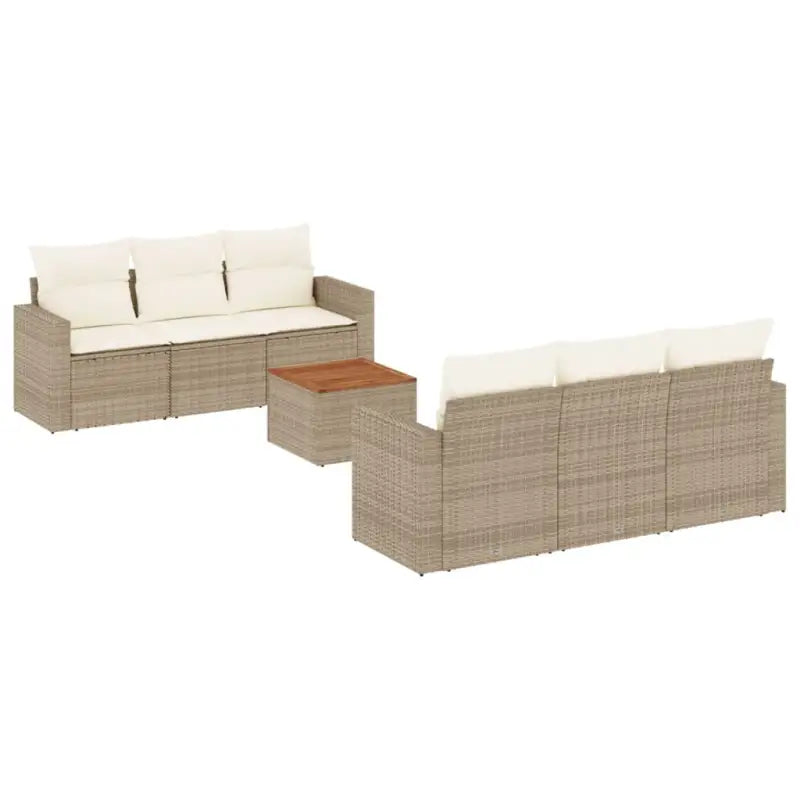 Loungebank van poly rattan met gepoedercoat staal afmetingen - Tuinsets