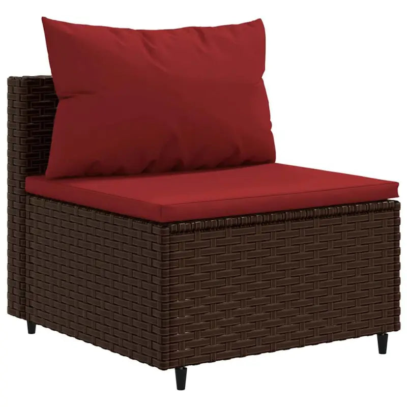 Loungebank van poly rattan met gepoedercoat staal en afmetingen rugkussen - Tuinsets