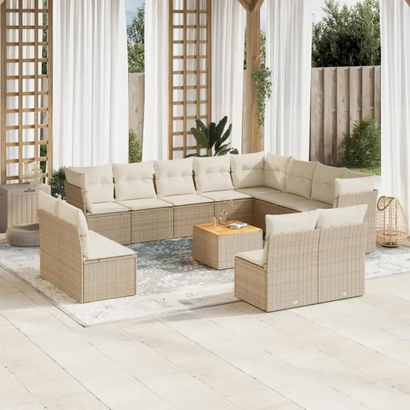 Loungebank van poly rattan met gepoedercoat staal en afmetingen naar keuze - Tuinsets