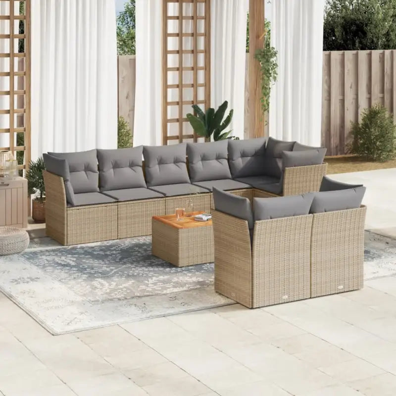 Loungebank van poly rattan met gepoedercoat staal en perfecte afmetingen - Tuinsets