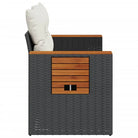 Loungebank van poly rattan met waterdichte zak voor comfortabele zitervaring - Loungebanken