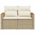 Loungebank van poly rattan met waterdichte zak voor comfortabele zitervaring - Loungebanken