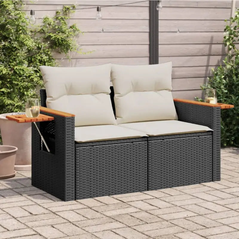 Loungebank van poly rattan met waterdichte zak voor comfortabele zitervaring - Loungebanken