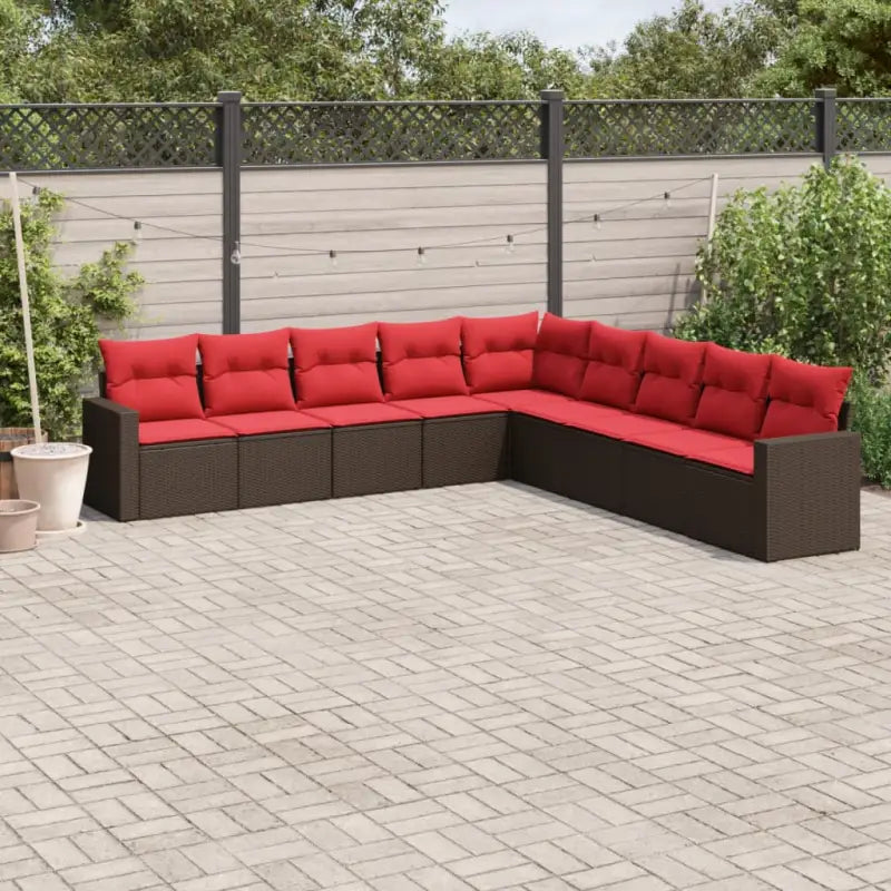 Loungebank voor tuin met bruin materiaal en gepoedercoat staal afmetingen - Tuinsets