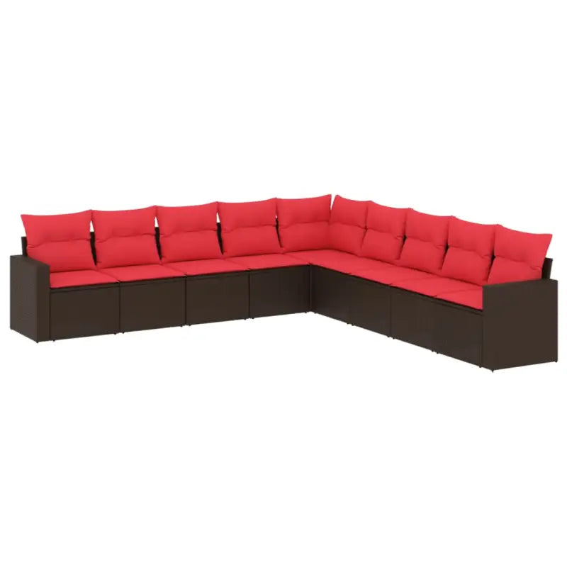 Loungebank voor tuin met bruin materiaal en gepoedercoat staal afmetingen - Tuinsets