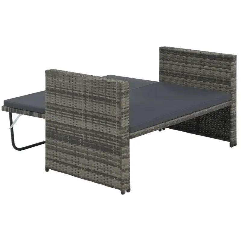 Loungebanken met poly rattan en gepoedercoat stalen frame voor buiten - Loungebanken