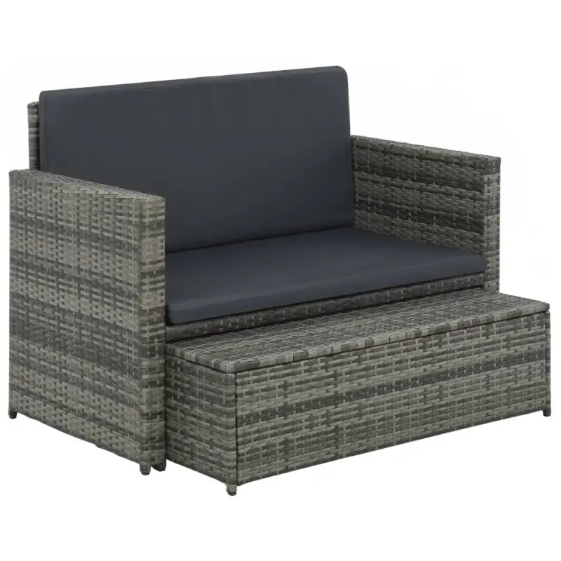 Loungebanken met poly rattan en gepoedercoat stalen frame voor buiten - Loungebanken