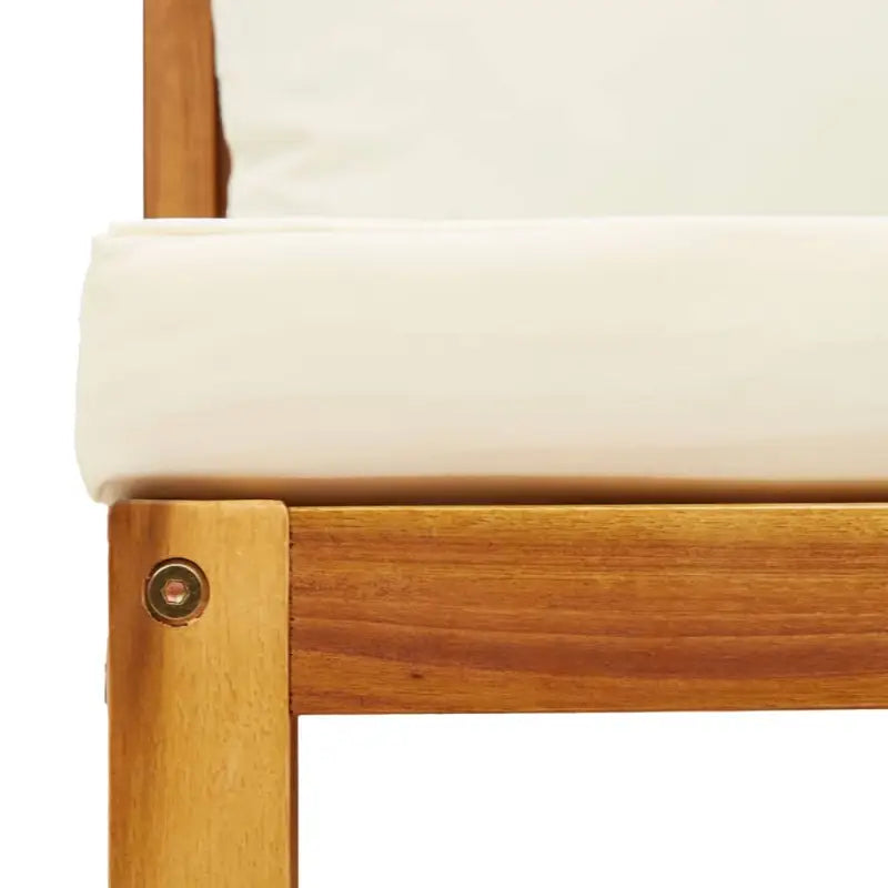 Loungebanken van massief acaciahout met comfortabele zit- en rugkussens - Loungebanken