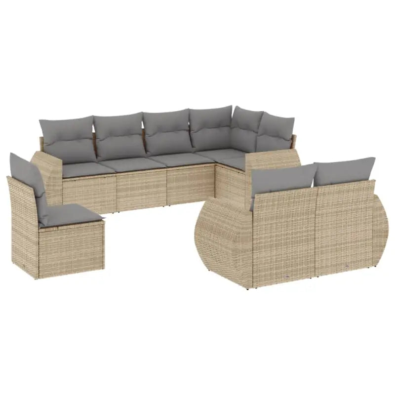Loungeen set met waterdichte tas en gepoedercoat staal in beige - Tuinsets