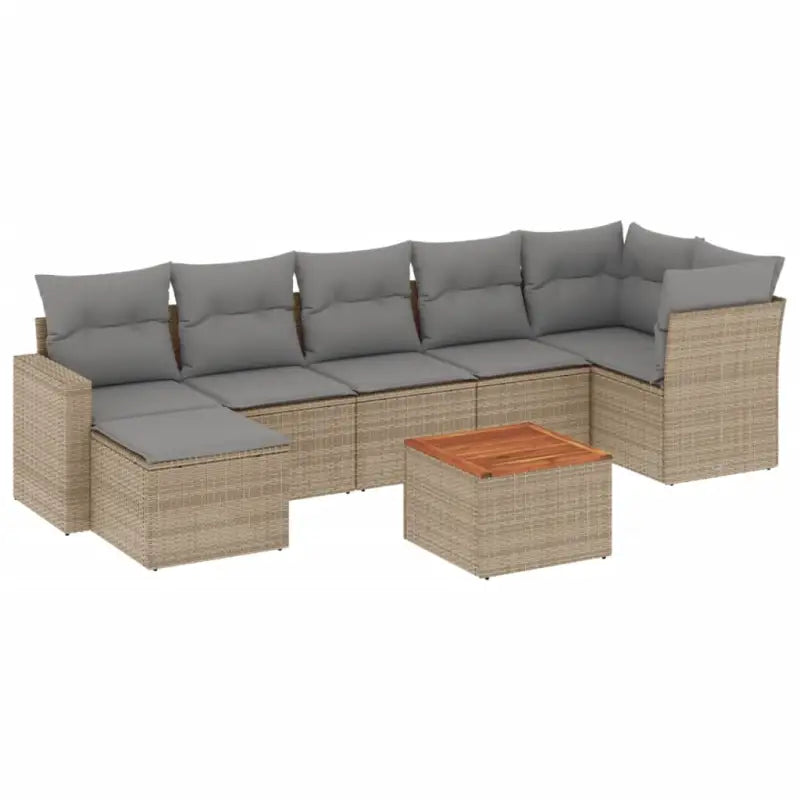 Loungeset in gemengd beige materiaal met waterdichte tas - Tuinsets