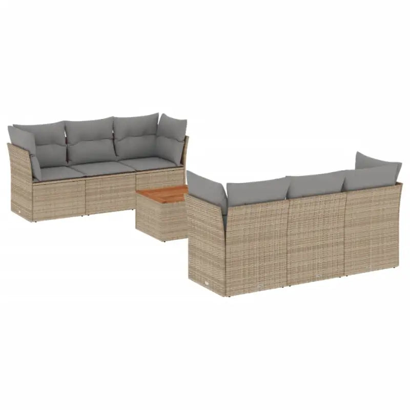 Loungeset in gemengd beige met waterdichte tas voor buitenplezier - Tuinsets