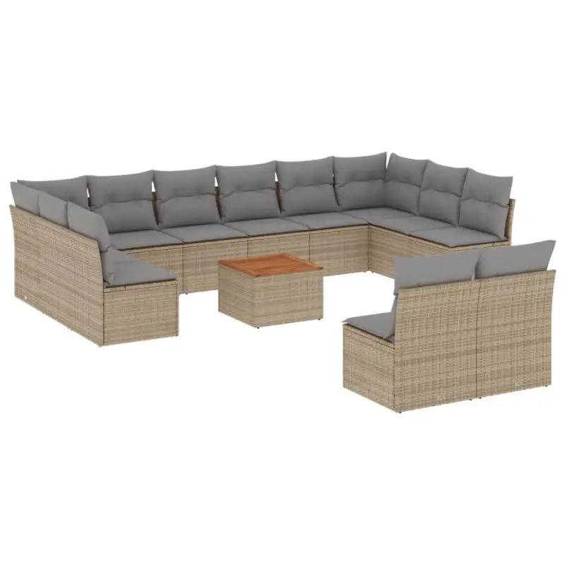 Loungeset in gemengd beige met waterdichte tas voor tuin en terras - Tuinsets