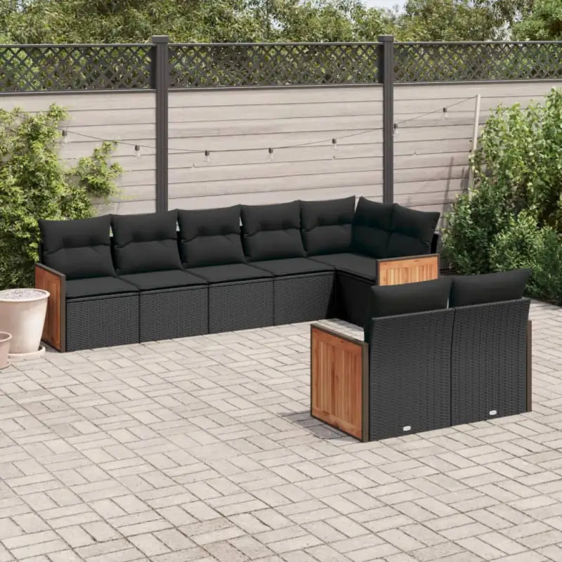 Loungeset in zwart materiaal met gepoedercoat staal afmetingen - Zwart / Zonder tafel - Tuinsets