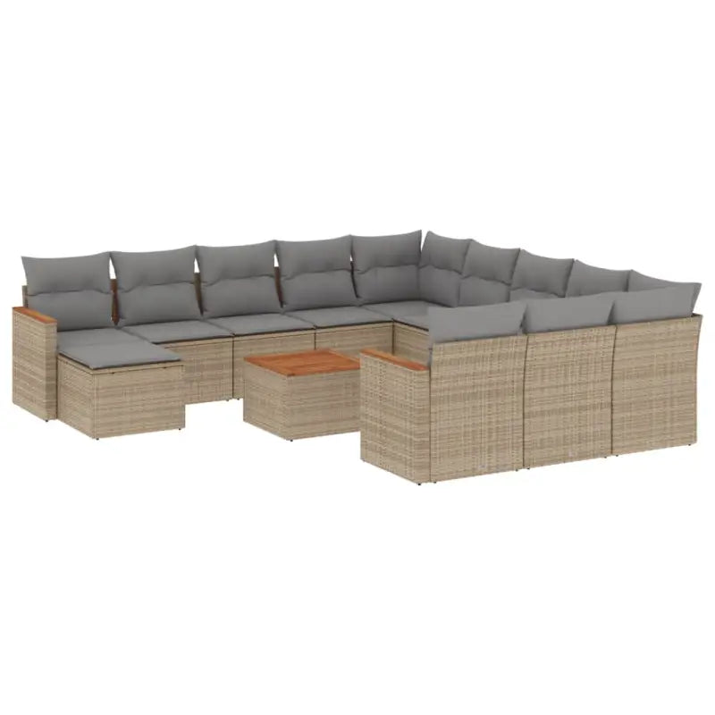 Loungeset met beige materiaal en gepoedercoat staal voor je tuin - Tuinsets