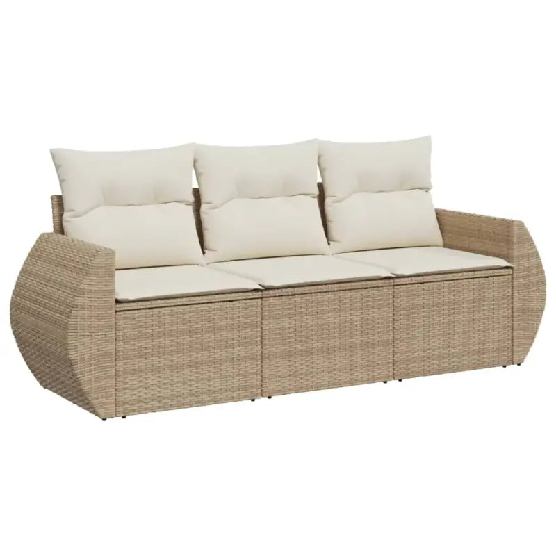 Loungeset met poly rattan en comfortabele zitervaring in gepoedercoat staal - Tuinsets