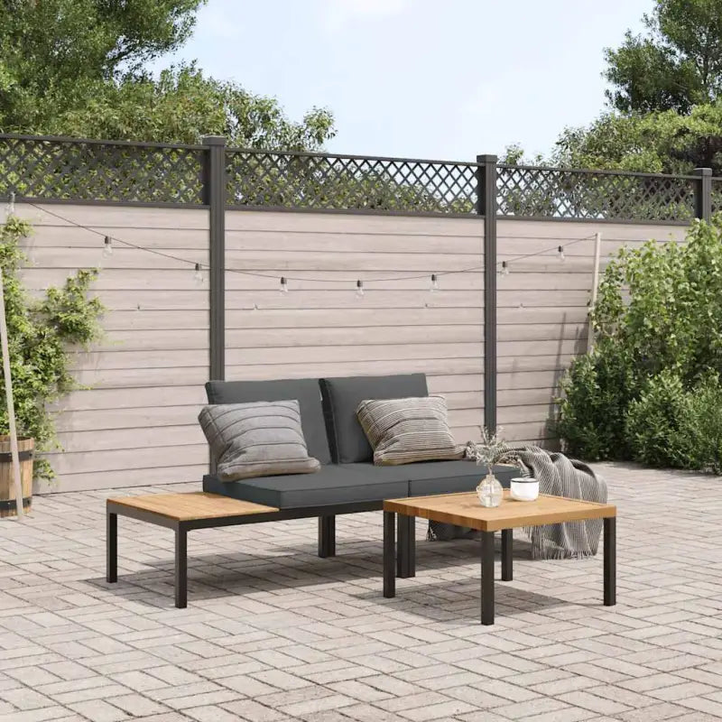 Loungeset met wasbare hoes en comfortabele zitervaring in gepoedercoat aluminium - Met tafel - Tuinsets