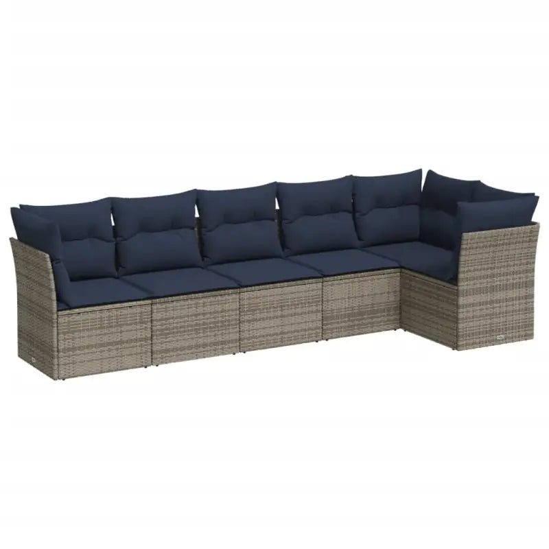Loungeset van poly rattan met comfortabele zitervaring en gepoedercoat staal - Tuinsets