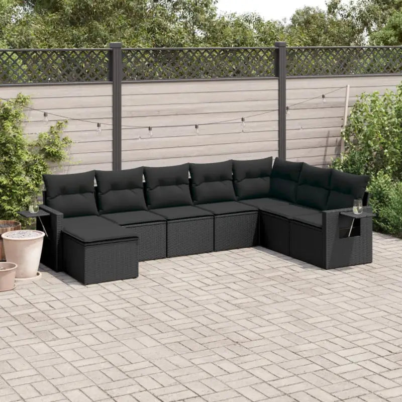 Loungeset voor tuin met waterdichte tas en gepoedercoat staal - Zwart / Zonder tafel - Tuinsets
