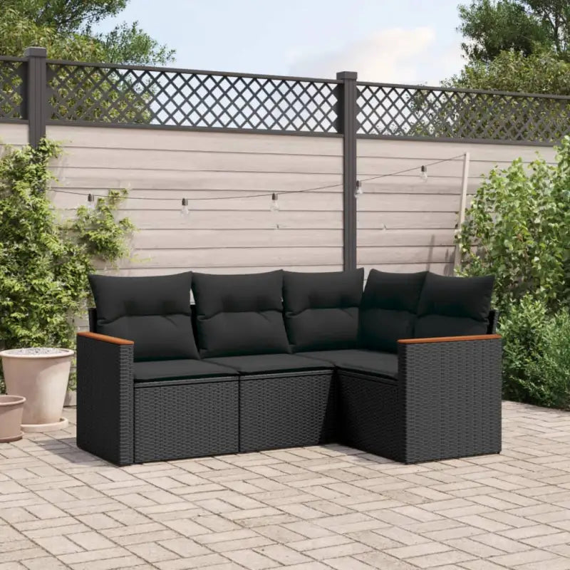 Loungetoestel voor tuin van gepoedercoat staal met ruime afmetingen - Zwart / Zonder tafel - Tuinsets