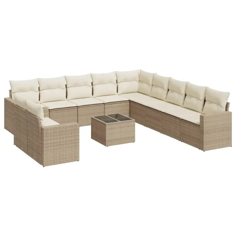 Loungetuig met beige materiaal en gepoedercoat staal afmetingen - Tuinsets