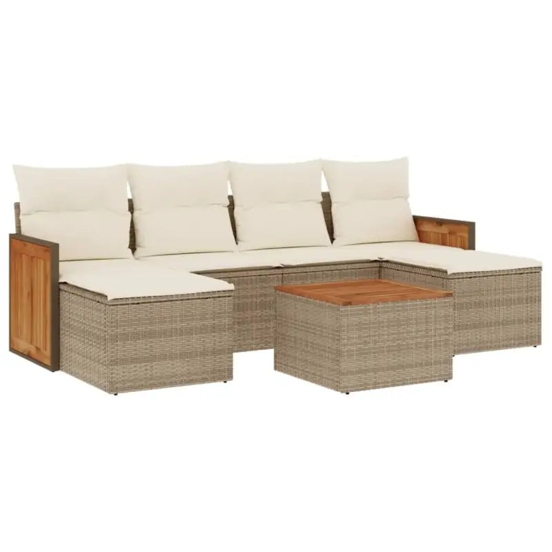 Loungetuinset in beige materiaal met gepoedercoat staal afmetingen - Tuinsets