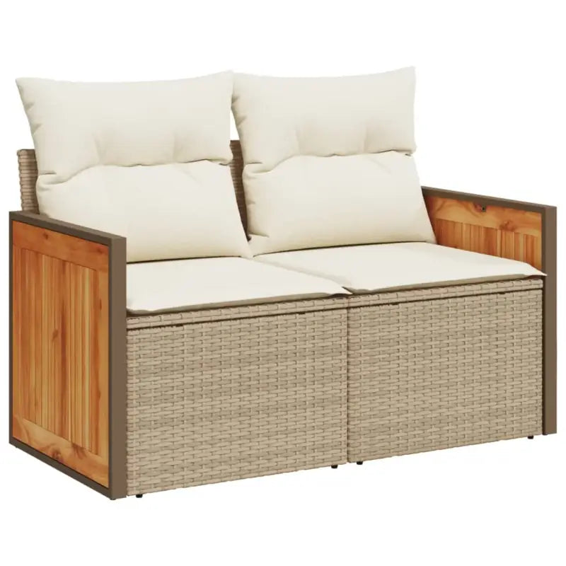 Loungetuinset in beige materiaal met gepoedercoat staal afmetingen - Tuinsets