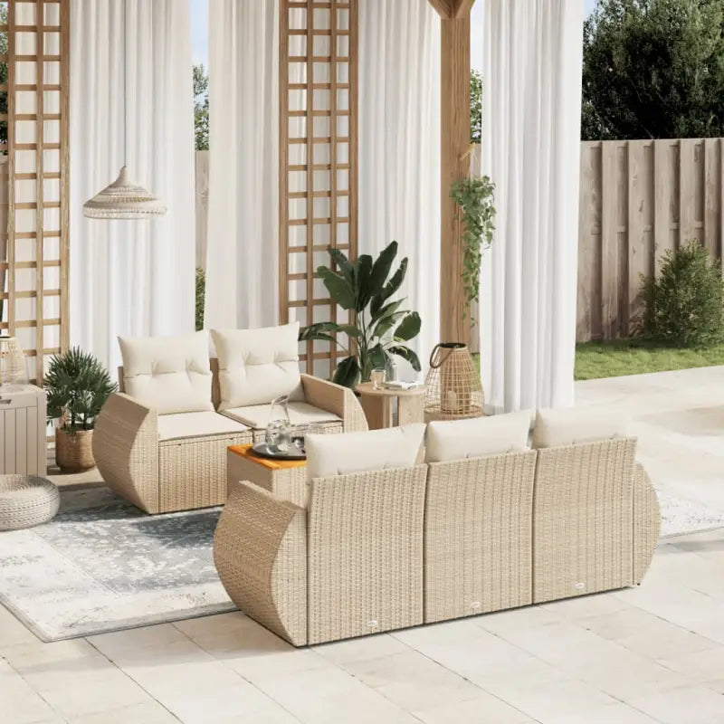 Loungetuinset met beige materiaal en gepoedercoat staal afmetingen - Tuinsets