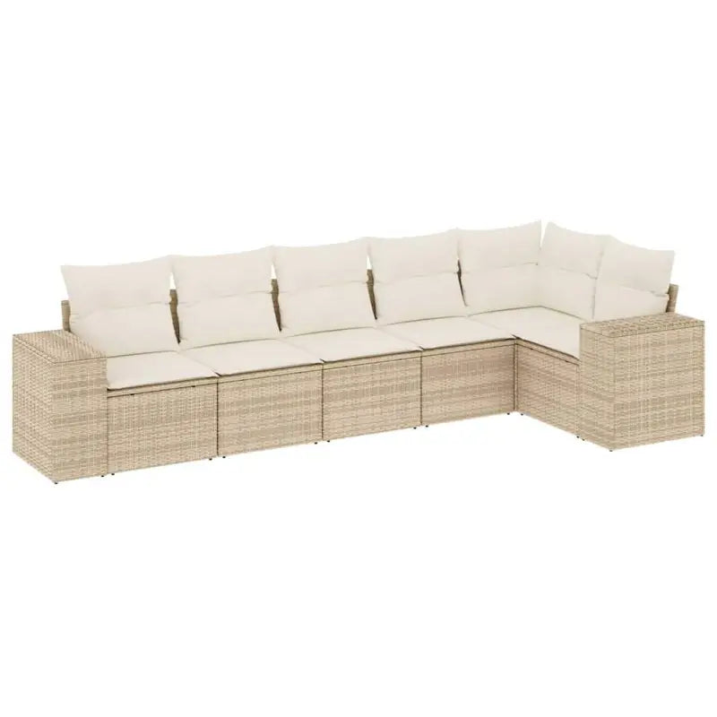 Loungetuinset van beige materiaal en gepoedercoat staal met afmetingen - Tuinsets
