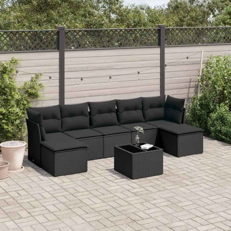 Loungetuinset van gepoedercoat staal met beige materiaal en afmetingen - Zwart / Zonder tafel - Tuinsets
