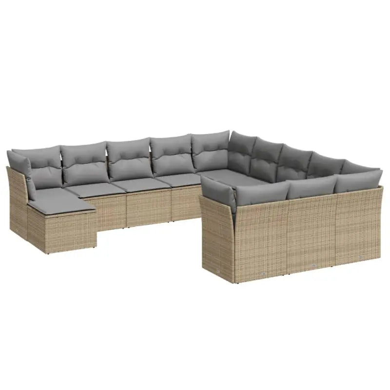 Loungetuinset van gepoedercoat staal met beige materiaal afmetingen - Tuinsets