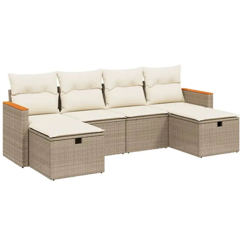 Loungetuinset van gepoedercoat staal met beige materiaal en grote afmetingen - Tuinsets