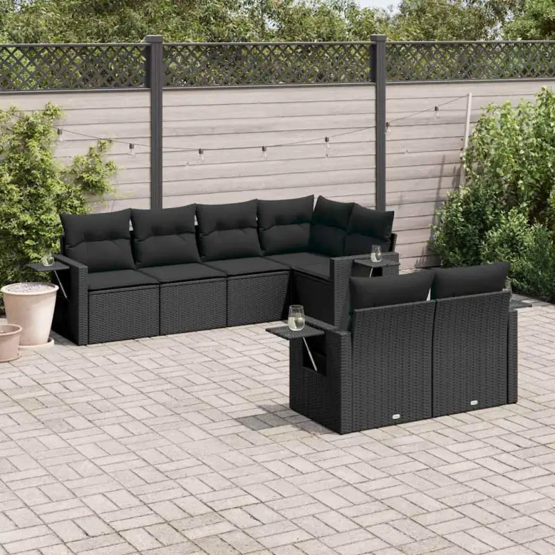 Loungetuinset van gepoedercoat staal met waterdichte tas en afmetingen - Zwart - Tuinsets