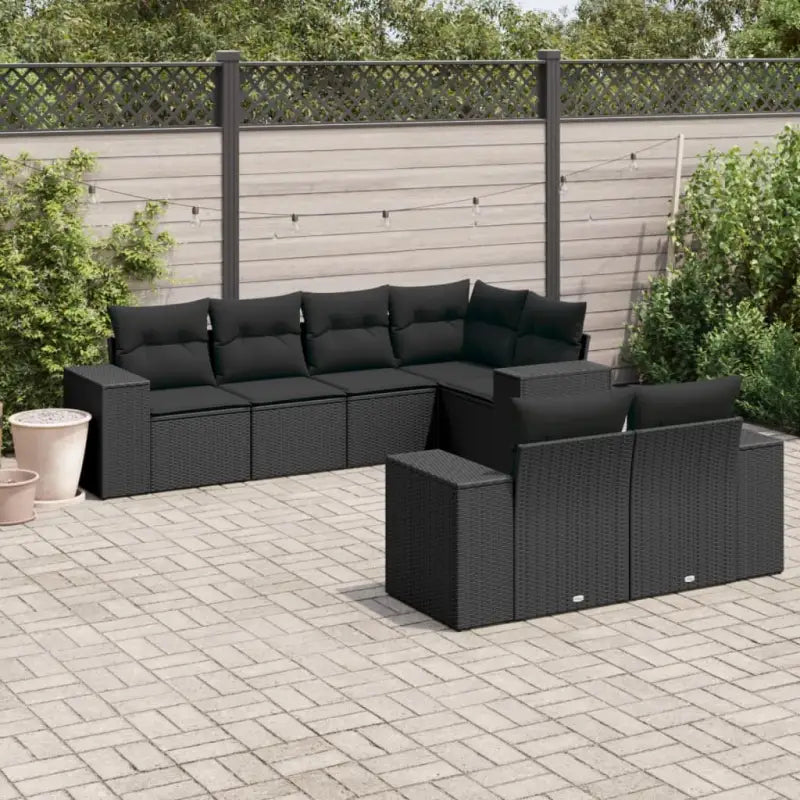 Loungetuinset van grijs gepoedercoat staal met comfortabele afmetingen - Zwart - Tuinsets