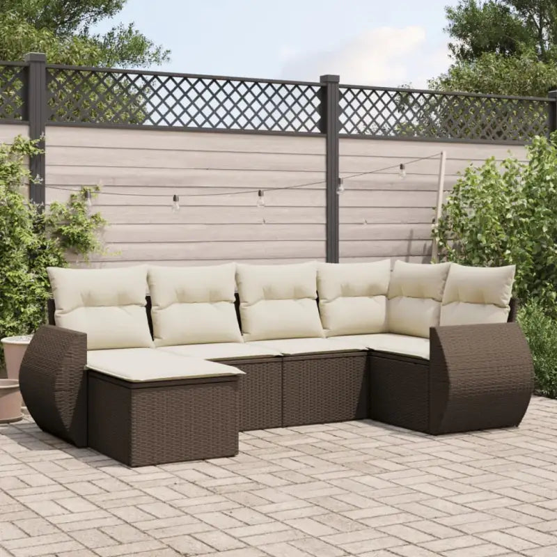 Loungetuinset van waterdichte tas en beige materiaal met gepoedercoat staal - Bruin en crème / Zonder tafel - Tuinsets