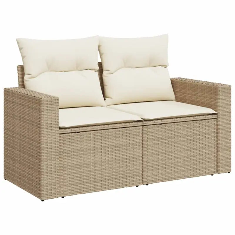 LoungeTuinstoel Set in Beige Material met Waterdichte Tas en Gepoedercoat Staal - Tuinsets