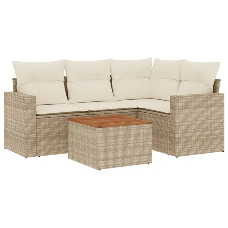 LoungeTuinstoel Set in Beige Material met Waterdichte Tas en Gepoedercoat Staal - Tuinsets