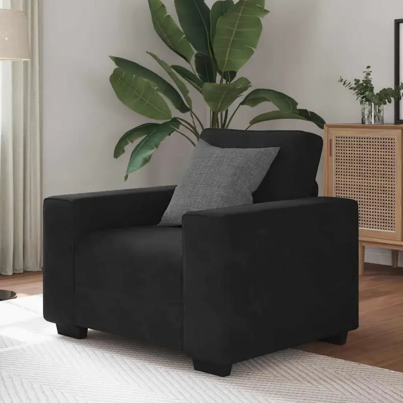 Loveseat bank voor een comfortabele zitervaring en stijlvolle ontspanning - Zwart / 60 cm - Banken