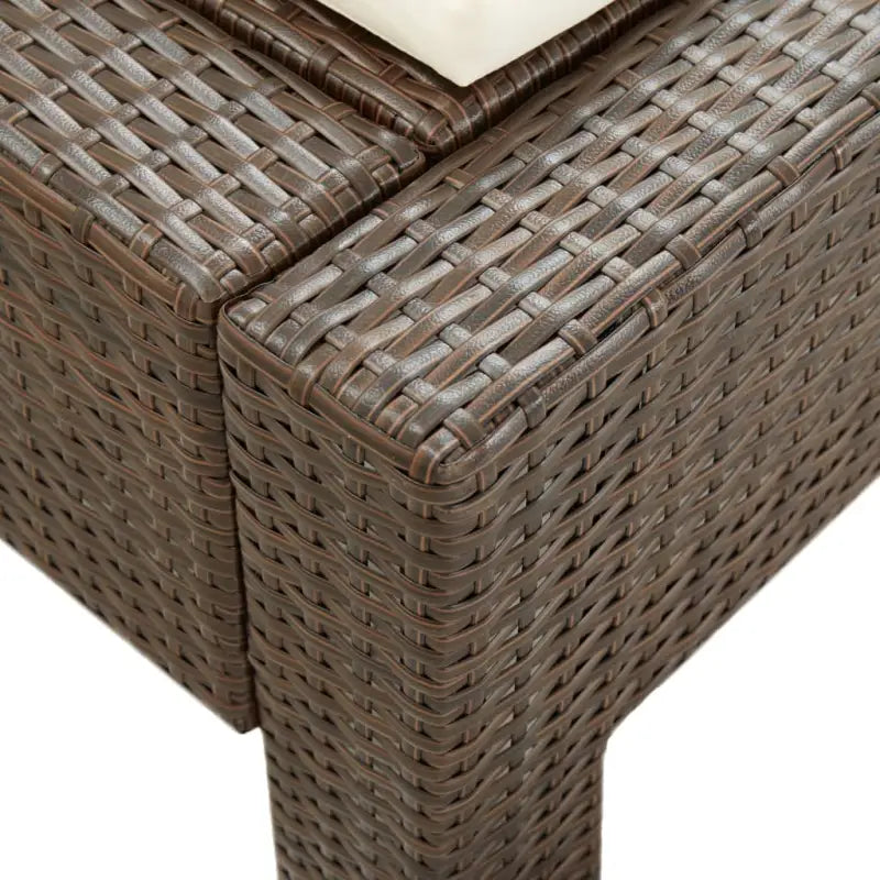 Luxe 2-persoons ligbed met poly rattan en gepoedercoat stalen frame - Tuinbedden