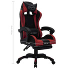 Luxe gamestoel met RGB LED en hoogte verstelbaar kunstlederen bekleding - Bureaustoelen