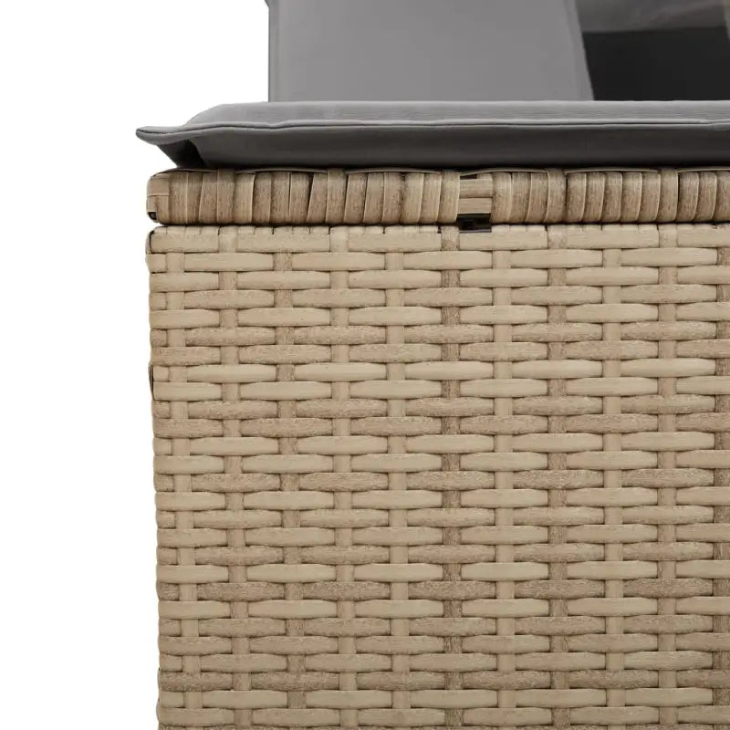 Luxe poly rattan ligbed voor een comfortabele zitervaring met wasbare hoes - Ligstoelen