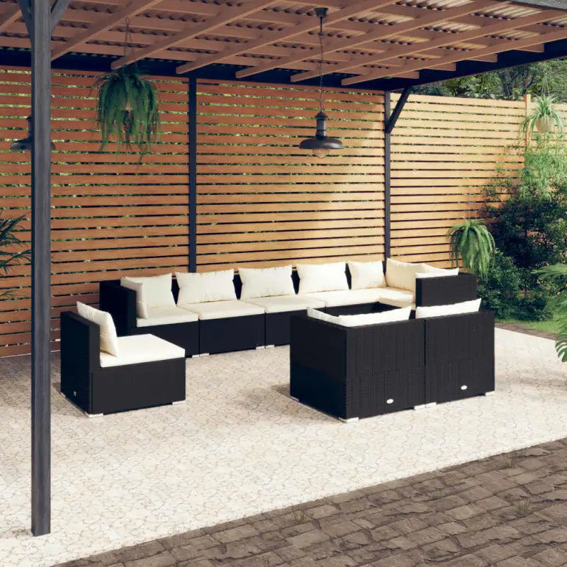 Luxe poly rattan tuinset met waterbestendig materiaal en diepe zitting - Tuinsets