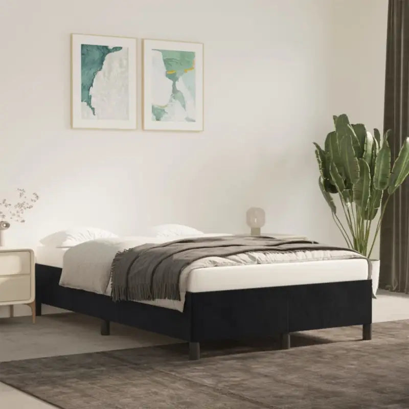 Luxueus bedframe met multiplex lattenbodem en fluweel bekleding - Bedden & bedframes