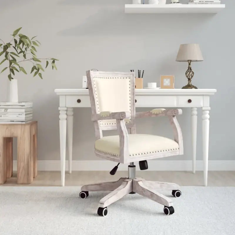 Luxueuze barokstijl bureaustoel met duurzaam ademend stof - Beige / 1 - Bureaustoelen