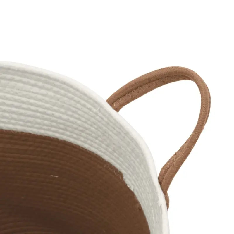 Manden met kwastjes van geweven katoen voor trendy opbergruimte - Manden